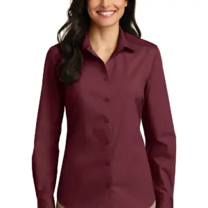 NVR Mortgage - Port Authority Ladies Long Sleeve Care Free Poplin Shirt