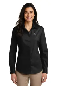 NVHomes - Port Authority Ladies Long Sleeve Care Free Poplin Shirt