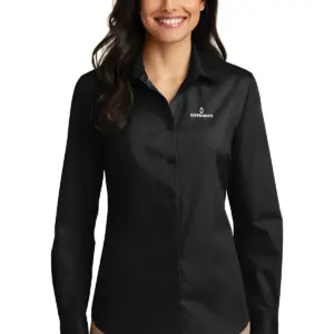 NVHomes - Port Authority Ladies Long Sleeve Care Free Poplin Shirt