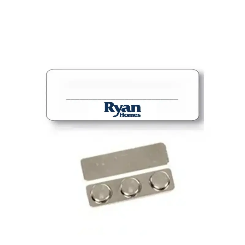 Ryan Homes - Name Badge White Metal