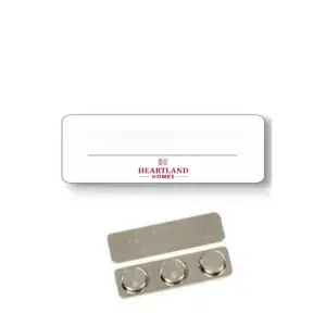 Heartland Homes - Name Badge White Metal