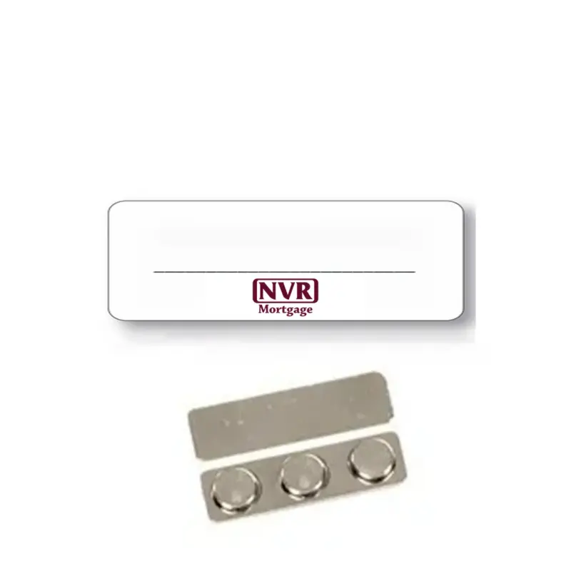 NVR Mortgage - Name Badge White Metal