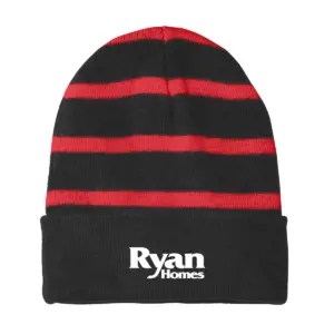 Ryan Homes - Embroidered Sport-Tek Striped Beanie w/Solid Band