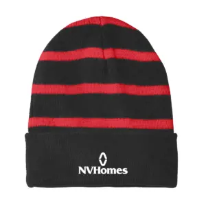 NVHomes - Embroidered Sport-Tek Striped Beanie w/Solid Band