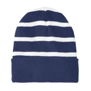 NVR Inc - Embroidered Sport-Tek Striped Beanie w/Solid Band