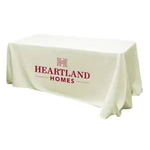 Heartland Homes - 6' Fitted Dye Sub Tablecloth (Non Fitted) White