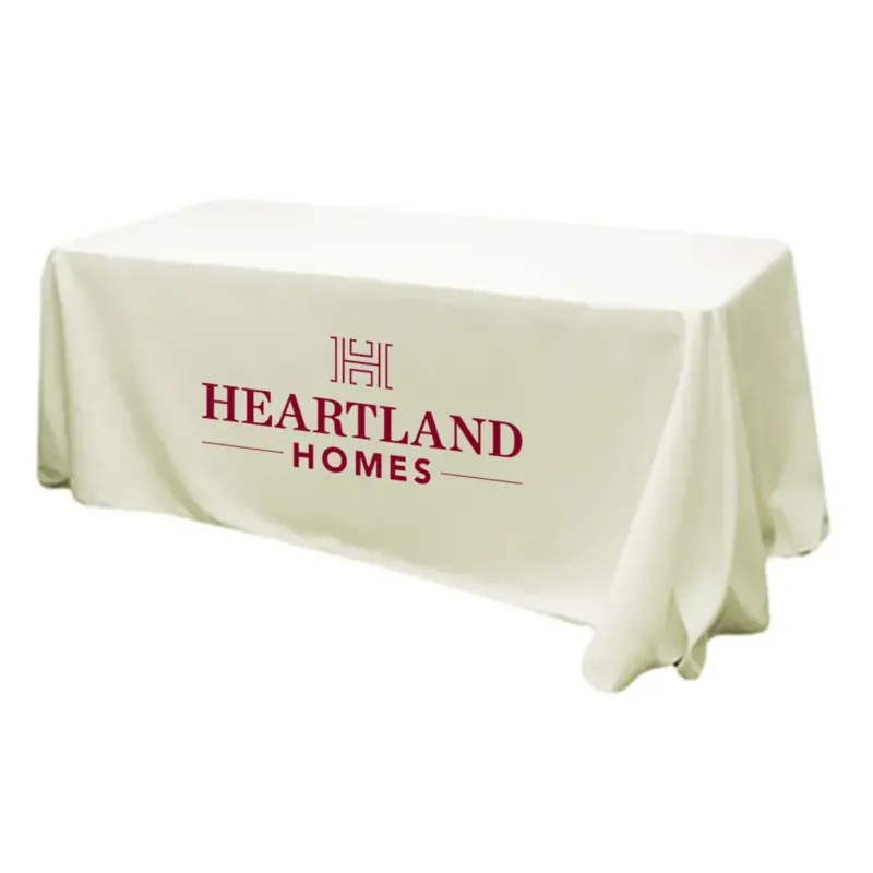 Heartland Homes - 6' Fitted Dye Sub Tablecloth (Non Fitted) White