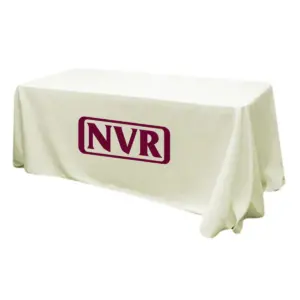 NVR Inc - 6' Fitted Dye Sub Tablecloth (Non Fitted) White