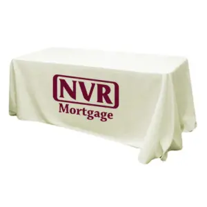 NVR Mortgage - 6' Fitted Dye Sub Tablecloth (Non Fitted) White
