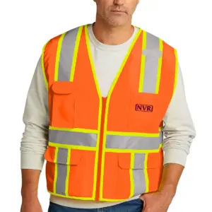 NVR Inc - CornerStone ANSI 107 Class 2 Surveyor Zippered Two-Tone Vest