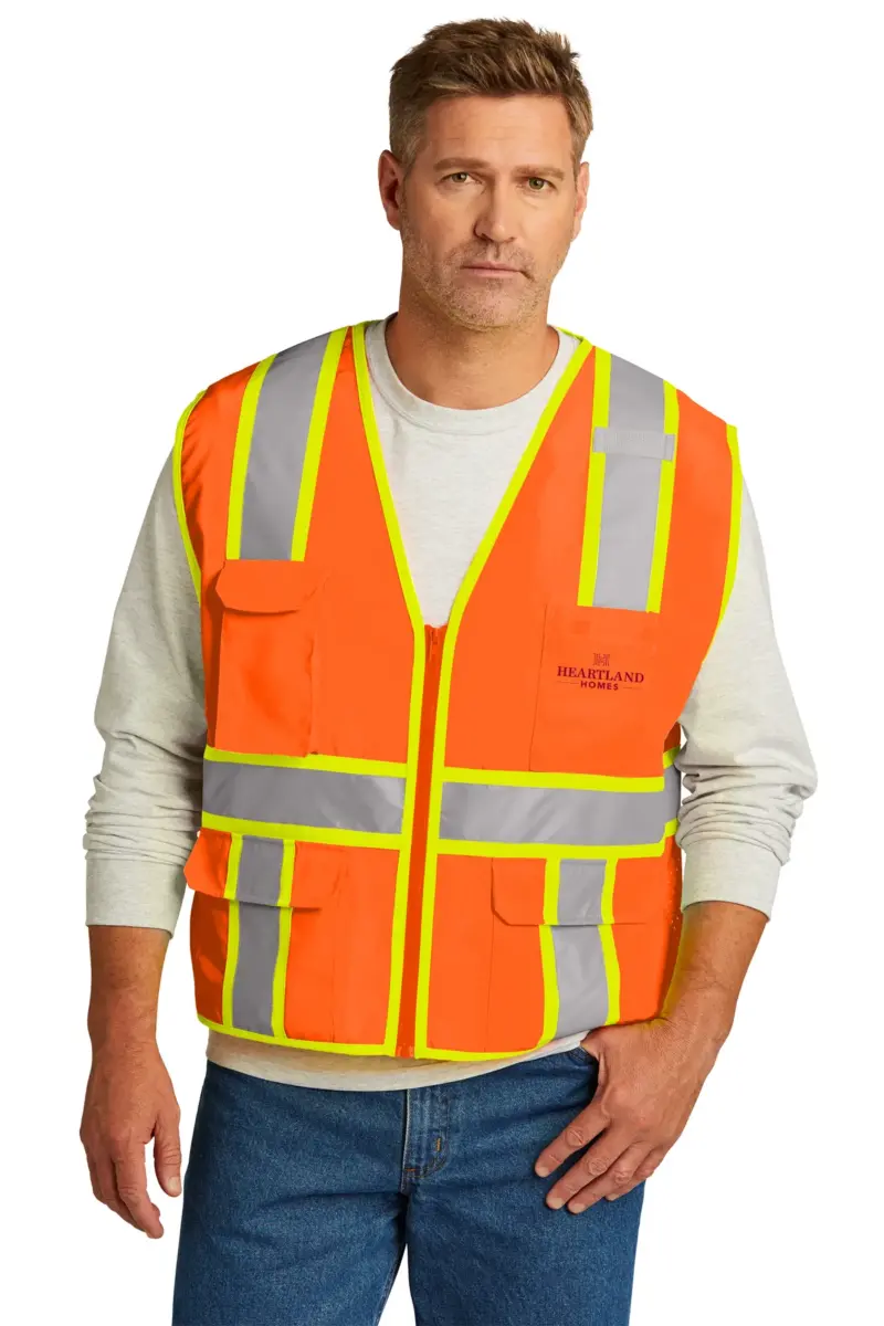 Heartland Homes - CornerStone ANSI 107 Class 2 Surveyor Zippered Two-Tone Vest