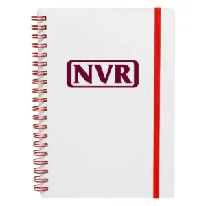 NVR Inc - White Spiral Notebook w/ Colored Accents