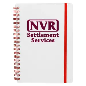 NVR Settlement Services - White Spiral Notebook w/ Colored Accents