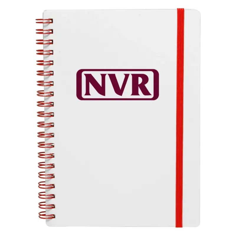 NVR Inc - White Spiral Notebook w/ Colored Accents