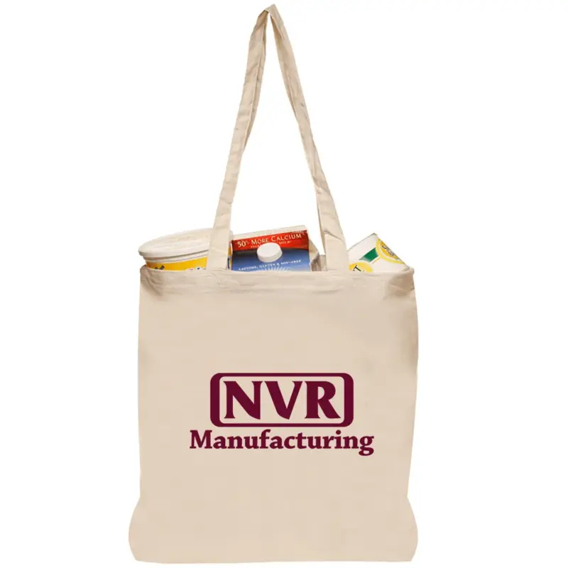 NVR Manufacturing - Natural Cotton Fiber Tote Bags (14.5""x16"")