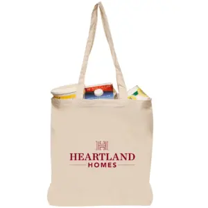 Heartland Homes - Natural Cotton Fiber Tote Bags (14.5""x16"")