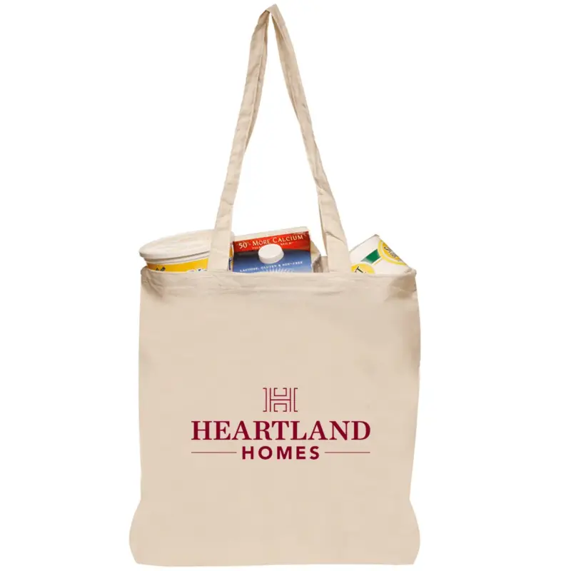 Heartland Homes - Natural Cotton Fiber Tote Bags (14.5""x16"")
