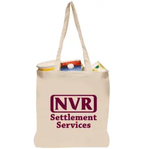 NVR Settlement Services - Natural Cotton Fiber Tote Bags (14.5""x16"")