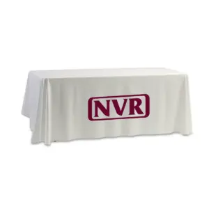 NVR Inc - 8' Dye Sub Tablecloth (Non Fitted) White