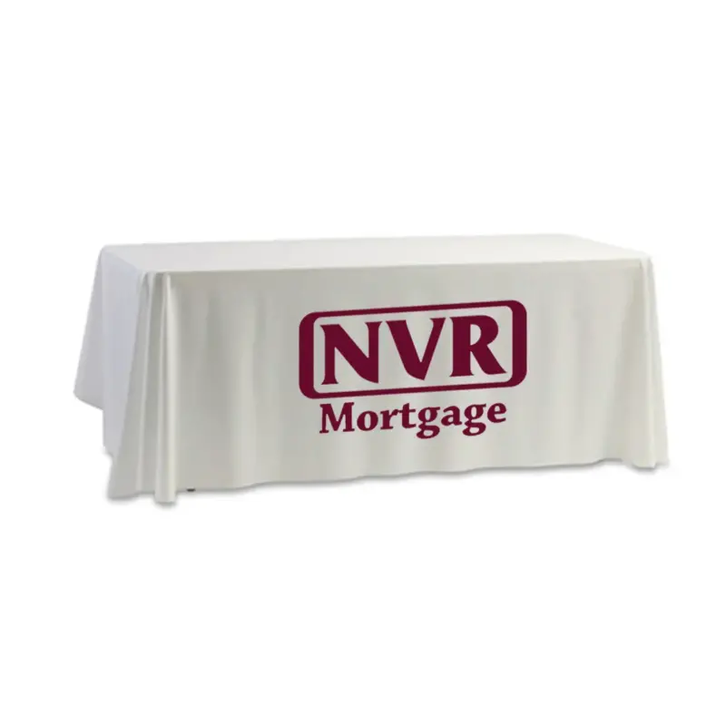 NVR Mortgage - 8' Dye Sub Tablecloth (Non Fitted) White