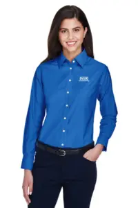 NVR Manufacturing - Harriton Ladies Long-Sleeve Oxford with Stain-Release
