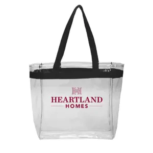 Heartland Homes - Color Handles Clear Plastic Tote Bags