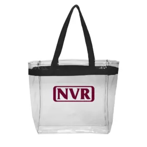 NVR Inc - Color Handles Clear Plastic Tote Bags