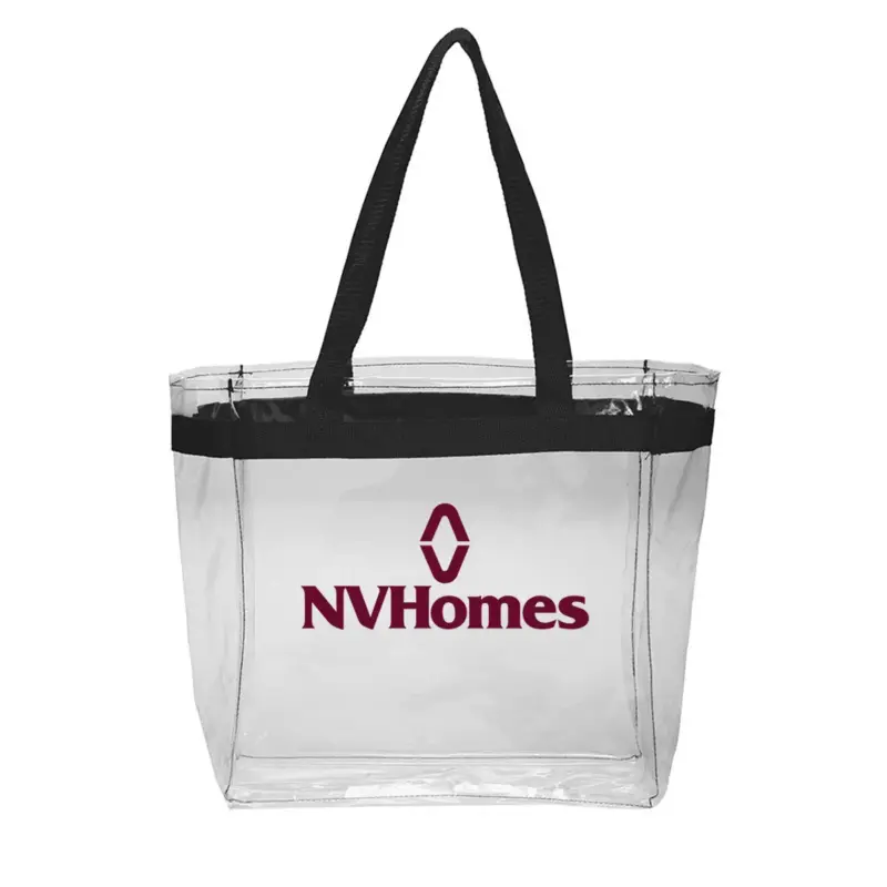 NVHomes - Color Handles Clear Plastic Tote Bags