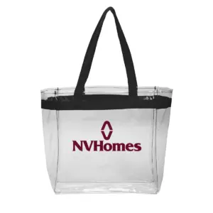 NVHomes - Color Handles Clear Plastic Tote Bags