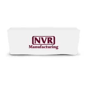 NVR Manufacturing - 6' Fitted Dye Sub Tablecloth  White