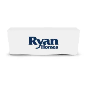 Ryan Homes - 6' Fitted Dye Sub Tablecloth  White