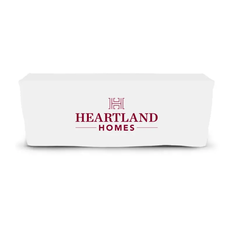 Heartland Homes - 6' Fitted Dye Sub Tablecloth  White
