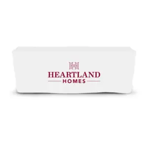 Heartland Homes - 6' Fitted Dye Sub Tablecloth  White