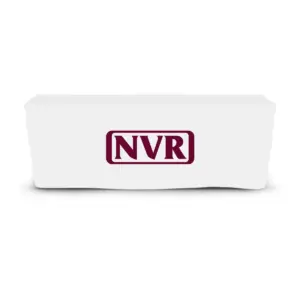 NVR Inc - 6' Fitted Dye Sub Tablecloth  White