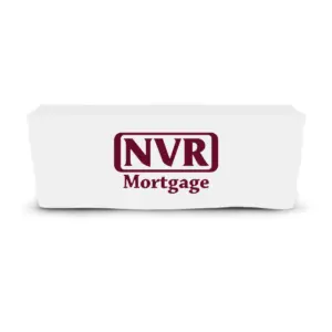 NVR Mortgage - 6' Fitted Dye Sub Tablecloth  White