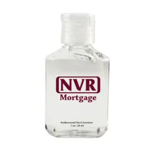 NVR Mortgage - Antibacterial Hand Sanitizer Gel on White Label