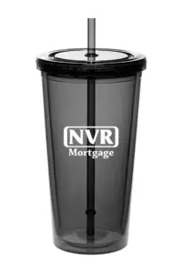 NVR Mortgage - 20 Oz. Double Wall Acrylic Bottles w/Straws