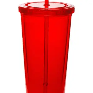 NVR Manufacturing - 20 Oz. Double Wall Acrylic Bottles w/Straws