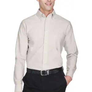 NVHomes - ULTRACLUB Men's Classic Wrinkle-Resistant Long-Sleeve Oxford