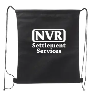 NVR Settlement Services - Non-Woven Drawstring Backpacks (14.5""x17.5"")