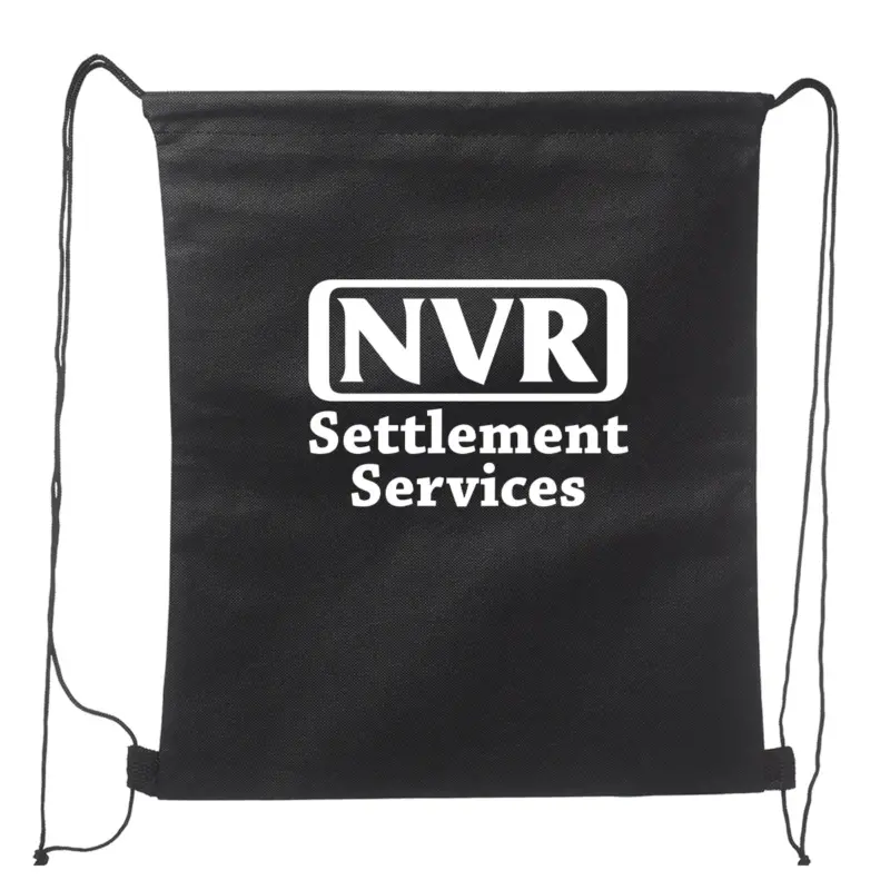 NVR Settlement Services - Non-Woven Drawstring Backpacks (14.5""x17.5"")