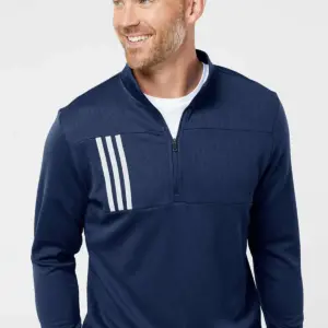 NVHomes - Adidas® 3-Stripes Double Knit Quarter-Zip Pullover