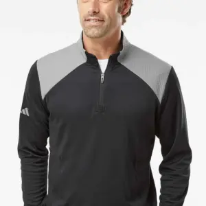 NVR Mortgage - Adidas® Textured Mixed Media Quarter-Zip Pullover