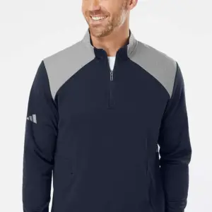 NVR Mortgage - Adidas® Textured Mixed Media Quarter-Zip Pullover