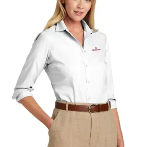 nvhomes brooks brothers® women’s wrinkle free stretch nailhead shirt