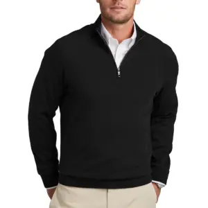 NVR Settlement Services - Brooks Brothers® Cotton Stretch 1/4-Zip Sweater
