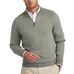 nvr mortgage brooks brothers® cotton stretch 1/4 zip sweater