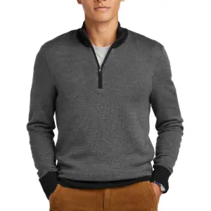 Heartland Homes - Brooks Brothers ® Washable Merino Birdseye 1/4-Zip Sweater