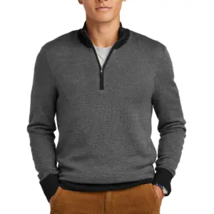 NVHomes - Brooks Brothers ® Washable Merino Birdseye 1/4-Zip Sweater