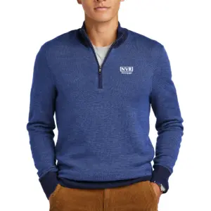 NVR Mortgage - Brooks Brothers ® Washable Merino Birdseye 1/4-Zip Sweater